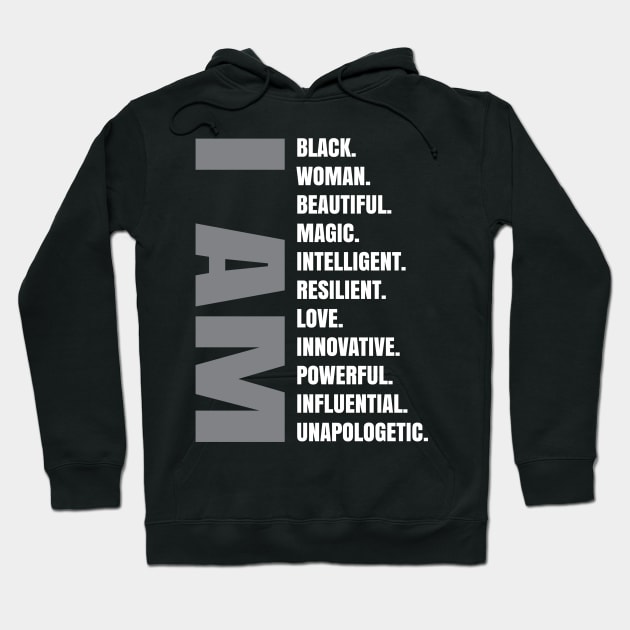 I Am | Black Woman Hoodie by UrbanLifeApparel